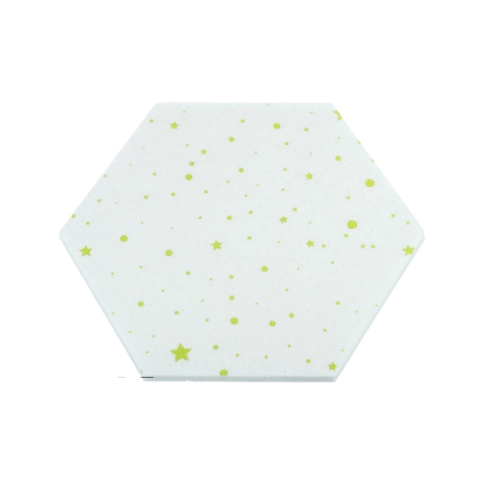 Schwarzes Brett aus Filz 4 Stück Sechseck Filztafel Fliesen Bulletin Hinweis Kork Selbstklebende Pinnwand Nachrichtenraum Wanddekor Haftnotizen Fotoanzeige(White Stars 22x19cm)