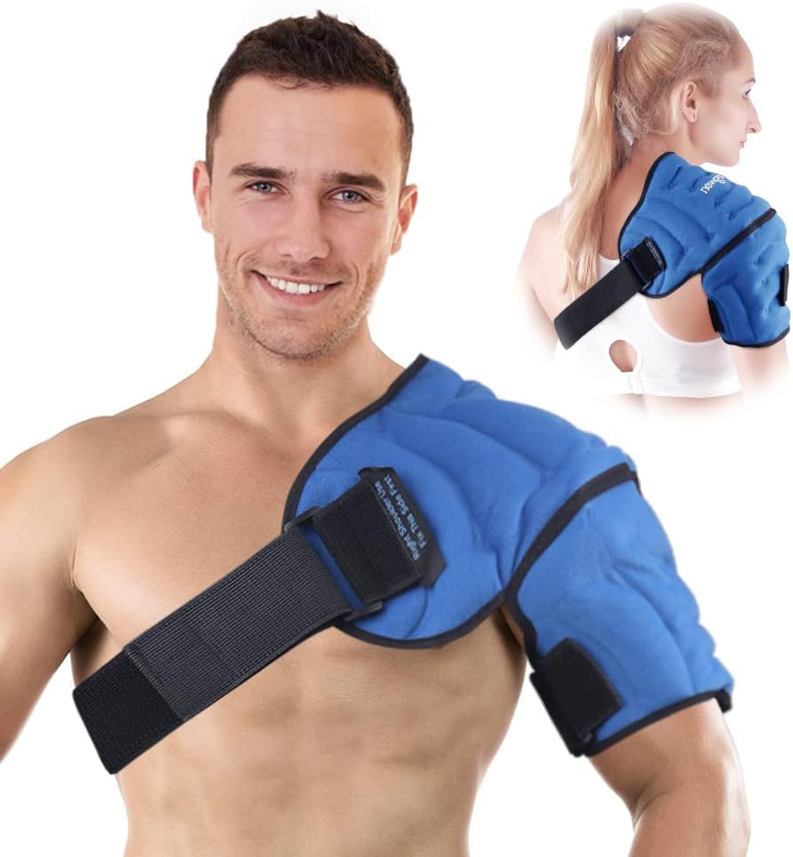 NEWGO Shoulder Ice Pack for Injuries, Reusable Rotator Cuff Cold