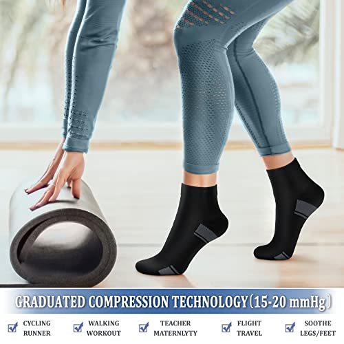 Image of CHARMKING Compression Socks for Women & Men Circulation 15-20 mmHg is Best for Athletic Running Cycling Nurse Daily Wear