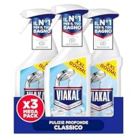 Viakal Classico Spray Per Rimuovere Fino Al 100% Di Calcare Con Tecnologia Anti-gocce (Confezione da 3)