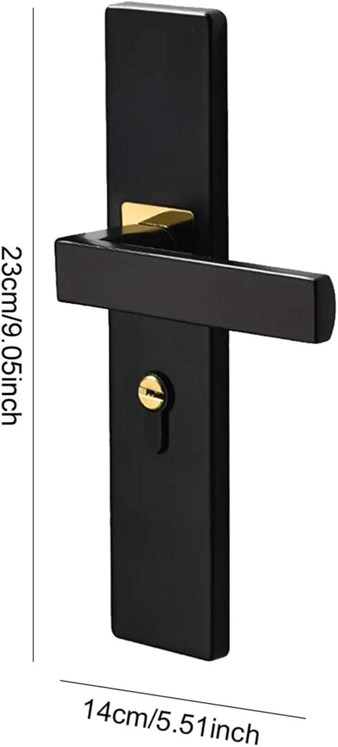 Mute Door Lock Anti-Theft Mechanical Door Lock Split Handle Door Knobs Lock with Keys Security Entrance for Bedroom Bathroom