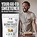 Organic Monk Fruit Extract, 5 oz, Pure Monk Fruit Sweetener Organic No Erythrytol and Zero Calorie, Sugar Substitute, Powdered Monkfruit Sweetener Keto and Paleo Diet Friendly, 458 Servings