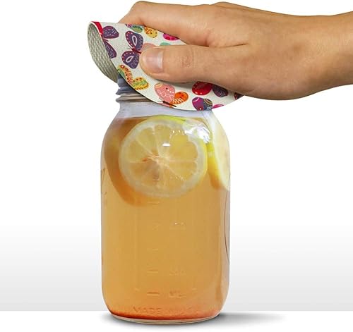 Miniatura 3 de Mariposas coloridas redondas de goma antideslizante tarro agarrador tapa abridor