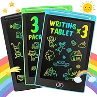 LEYAOYAO 3 Pack LCD Writing Tablet 8.5inch Colorful Screen Doodle Pad Drawing Board Learning Educational Toy - Gift for Kids 3-6 Years Old Girl Boy (Black+Green+Blue)