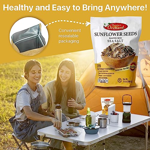 MIXED NUTS Roasted Sunflower Seeds by Premium Orchard - Original Lightly Salted Sunflower Seed In-Shell with Sea Salt Non GMO Gluten Free Snack Vegan KETO Friendly Snacks Low Carb Snack - 3 Bags - image 5