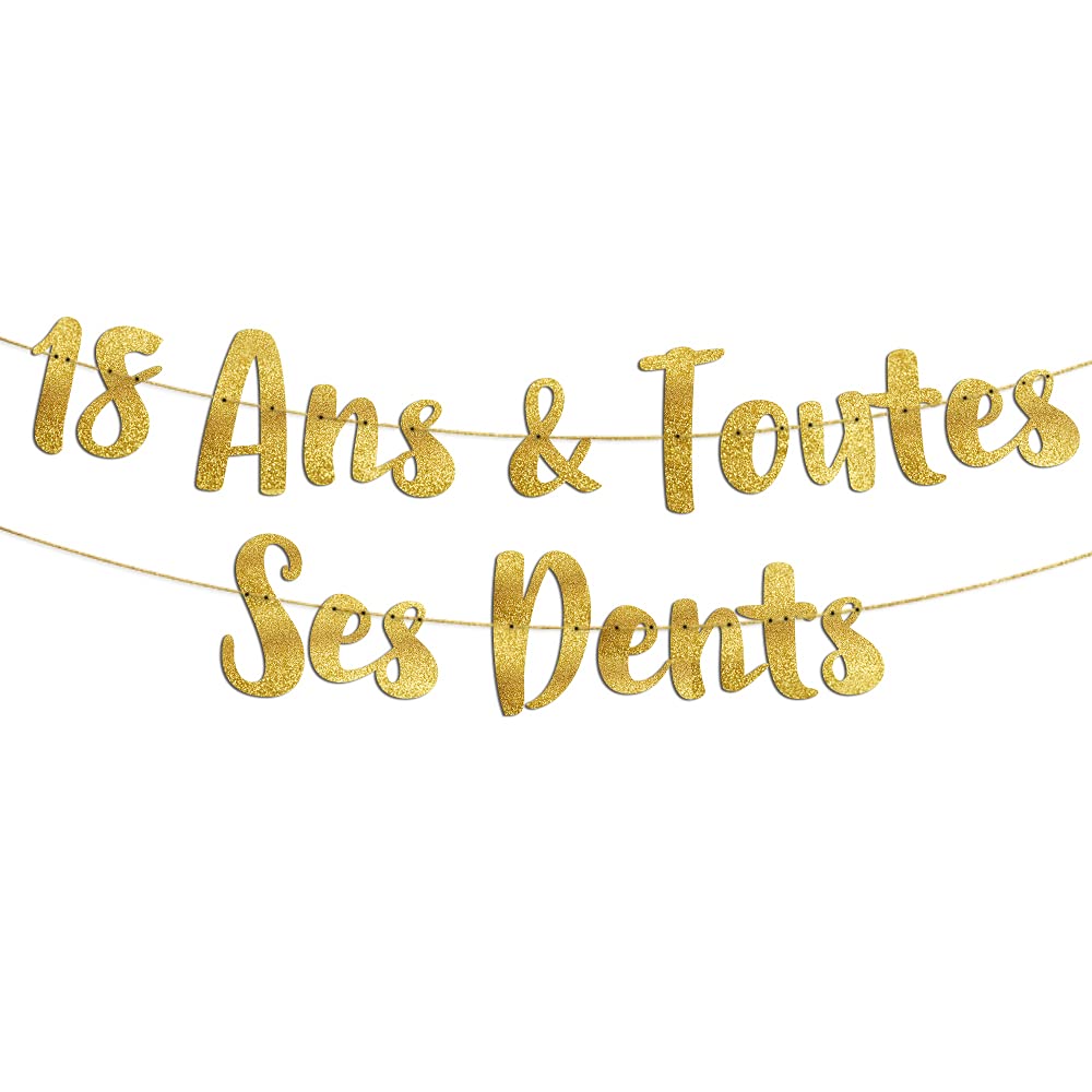 Guirlande Dorée Et Brillante Enfin La Majorité-Décorations, Cadeaux Guirlande Dorée Et Brillante Enfin La Majorité-Décorations, Cadeaux