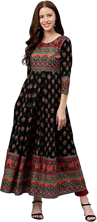 long dress kurta Indian Pakistani Kurtis for Women Partywear Designer Long anarkali Kurta  for women's casual dresses tops tunics Ready to wear at Amazon Women's  Clothing store