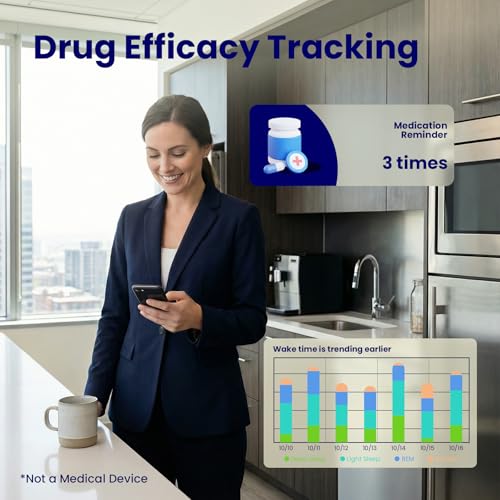 SOMNDEEP Contactless Smart Sleep Monitor, Heart Rate & Breathing Pattern Monitoring, Latest Millimeter-Wave Radar Technology, Contactless & Secure, Personalized Sleep Tracking & Report - Thumbnail 4