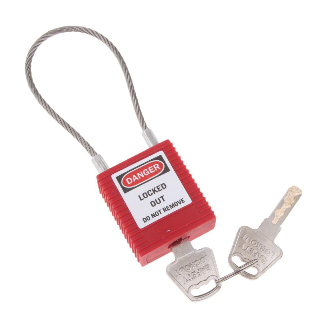 Losa Safety Lockout Padlock Keyed Different 3.2mm Shackle Red-image-8