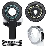 Máquina de etiquetado en relieve, máquina portátil de etiquetas 3D, 3 piezas de etiquetas en relieve de mano, letras minúsculas, números, mayúsculas, letras y símbolos, máquina impresora de etiquetas