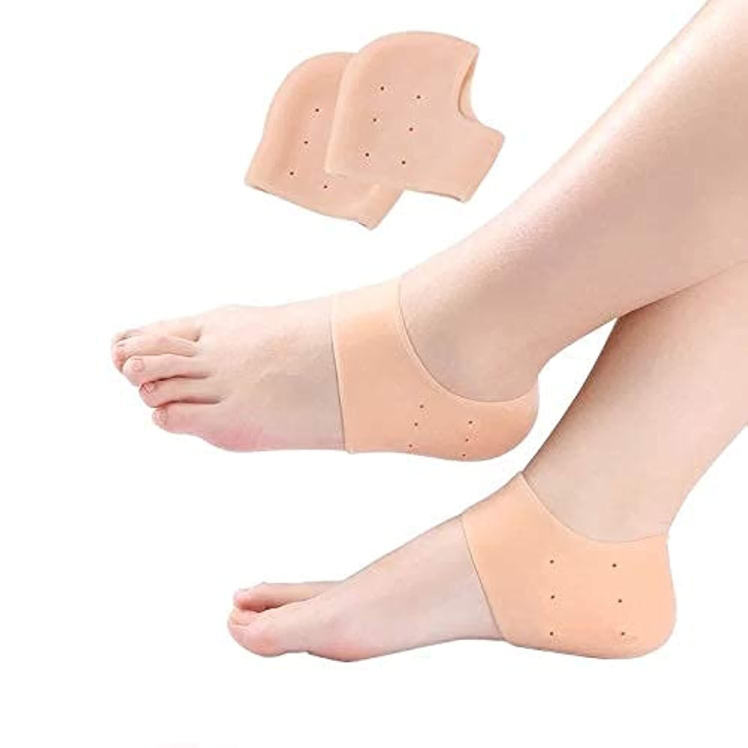 K.D ENTERPRISE - LIVE EVERY SECOND Silicone Socks Heel Protection,Moisturising Gel Socks Foot Anti-Cracking Protector For Dry Feet Ankles Cracked Repair Foot Care Socks For Women Men (1 Pair),Sandal