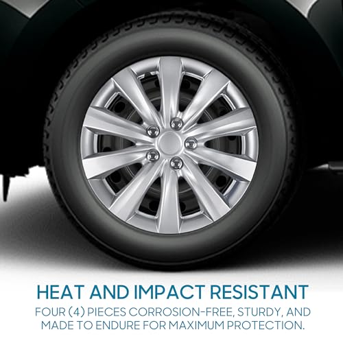 Image of BDK Hubcaps Wheel Covers for (2011-2013) Toyota Camry 16 Inch Hubcaps Set of 4, Snap-on Direct OEM Replacement for Toyota Corolla Hubcaps 16 Inch Wheel Covers Impact-Resistant High Durability