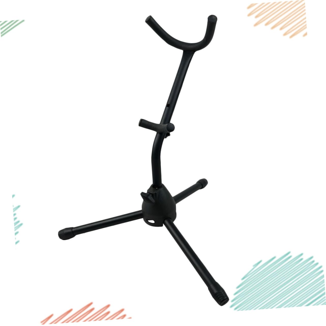 OFFSCH Saxophone Tripod Stand Holder and Portable Saxophone Stand for Alto Tenor Saxophone Ergonomic and Anti-slip Base Random Style