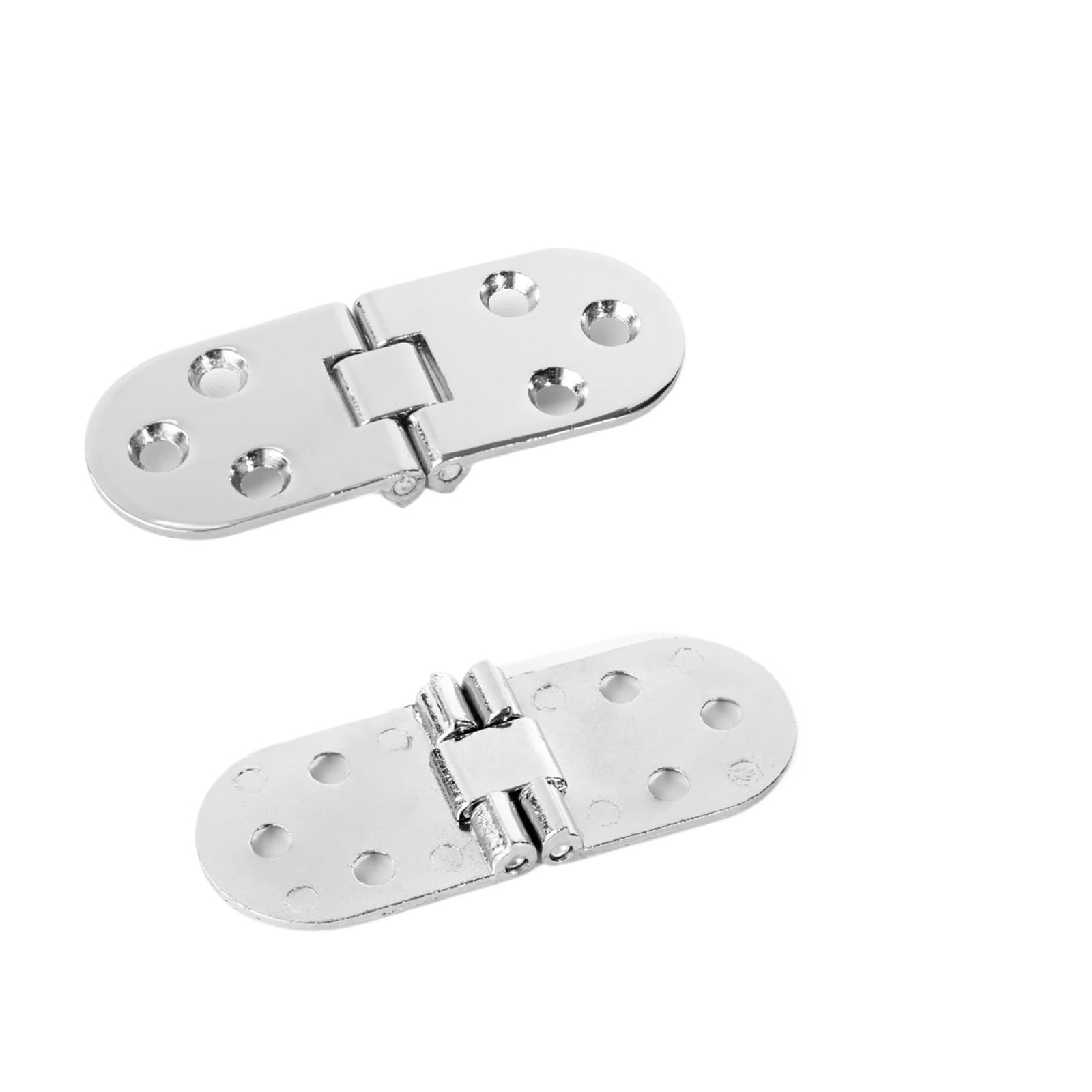Pjfcewfdgx Nickel 2Pcs Screw-On Rounded Corner Flap Hinge