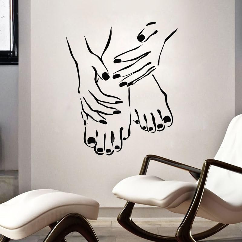 GADGETS WRAP Wall Decal Vinyl Sticker Pedicure Manicure Salon Design Polish for Office Home Wall Decoration-image-49