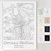 Mapdify Dessau-Roßlau personalisiertes Stadtposter, dein Lieblingsort als Wandposter, Karte deiner Stadt, personalisiertes Andenken an Dessau-Roßlau – Stil: Pure