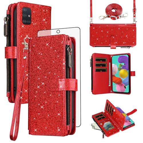 Coque Asuwish A51 4G pour éviter les rayures et chutes arrière étui rouge M40S