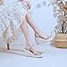 QDEGUY Platform High Heels Medium Width Comfortable Wedge Sandals for Women Dressy Espadrilles Wedding Summer (gold,6)