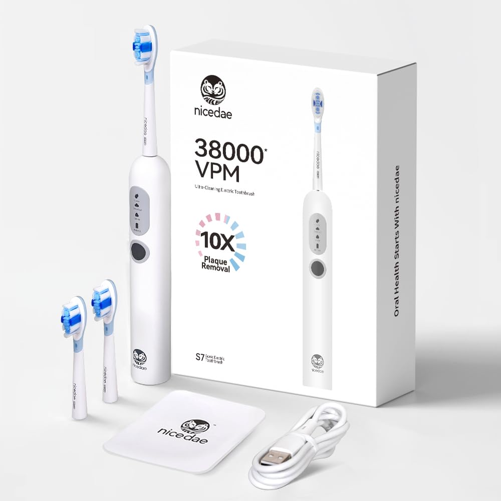 UltraSonic Pro Whitening Toothbrush – 37,200/Min Vibrations, 180-Day Battery, 2 Brush Heads & Travel-Friendly – Dentist-Recommended Deep Clean-image-32