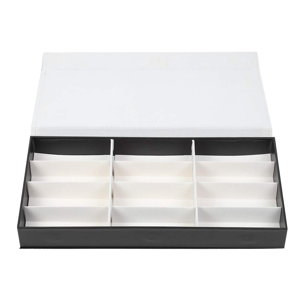 zolyet Organizador de 12 rejillas, tablero de densidad de poliuretano, para gafas de sol, caja de almacenamiento para joyas
