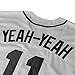 The Sandlot Benny 'The Jet' Rodriguez Michael Squints Alan Yeah-Yeah Bel Air 3D Print Fashion Movie Baseball Jerseys (11 Yeah-Yeah Grey, Medium)