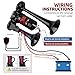 Cenzhiwen Air Horn for Car/Trucks, 150dB Super Loud Train Horn,with All-in-One 12V Air Compressor,Car Horn-Universal Fit for Any 12V SUV/Motorcycle/Trucks/Pickup/Boats (black with button)