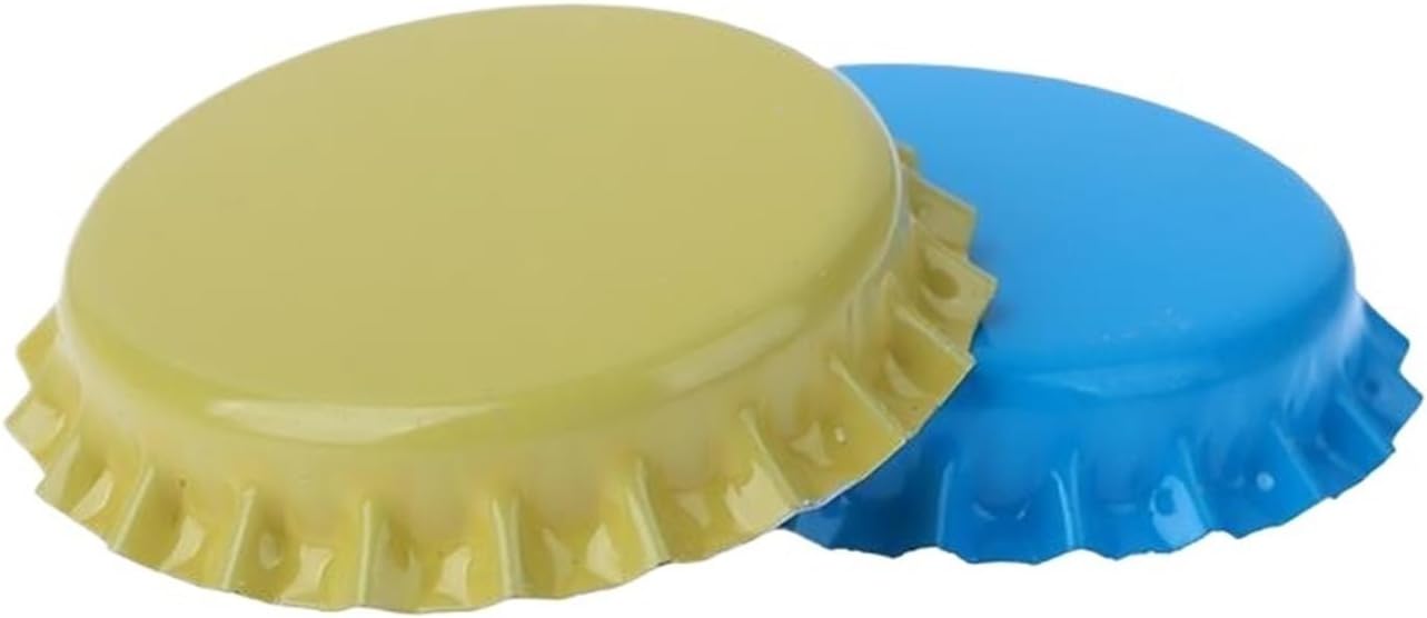 100Pcs Caps Homebrew Beer Caps Craft Beer Bottling Caps Oxygen Absorbing Seal Caps for DIY Home Brewing Beer Tool(Yellow)