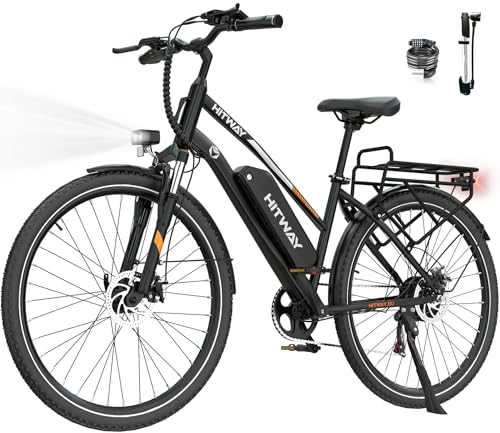 HITWAY 28' E Bike, Elektrofahrrad Trekkingrad E-Bike Herren Damen mit 36V 468Wh Akku,50-100km Reichweite, 250W Motor, E-Fahrrad mit 7-Gang-Getriebe, Pedelec Citybike EBike für Erwachsene