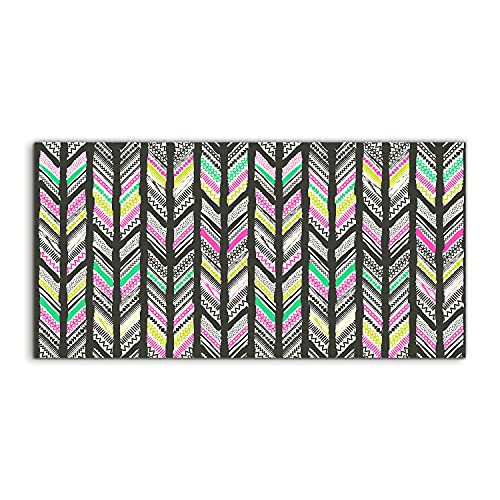 Image sur verre 140x70cm décoration murale chambre motif Fir tribe art