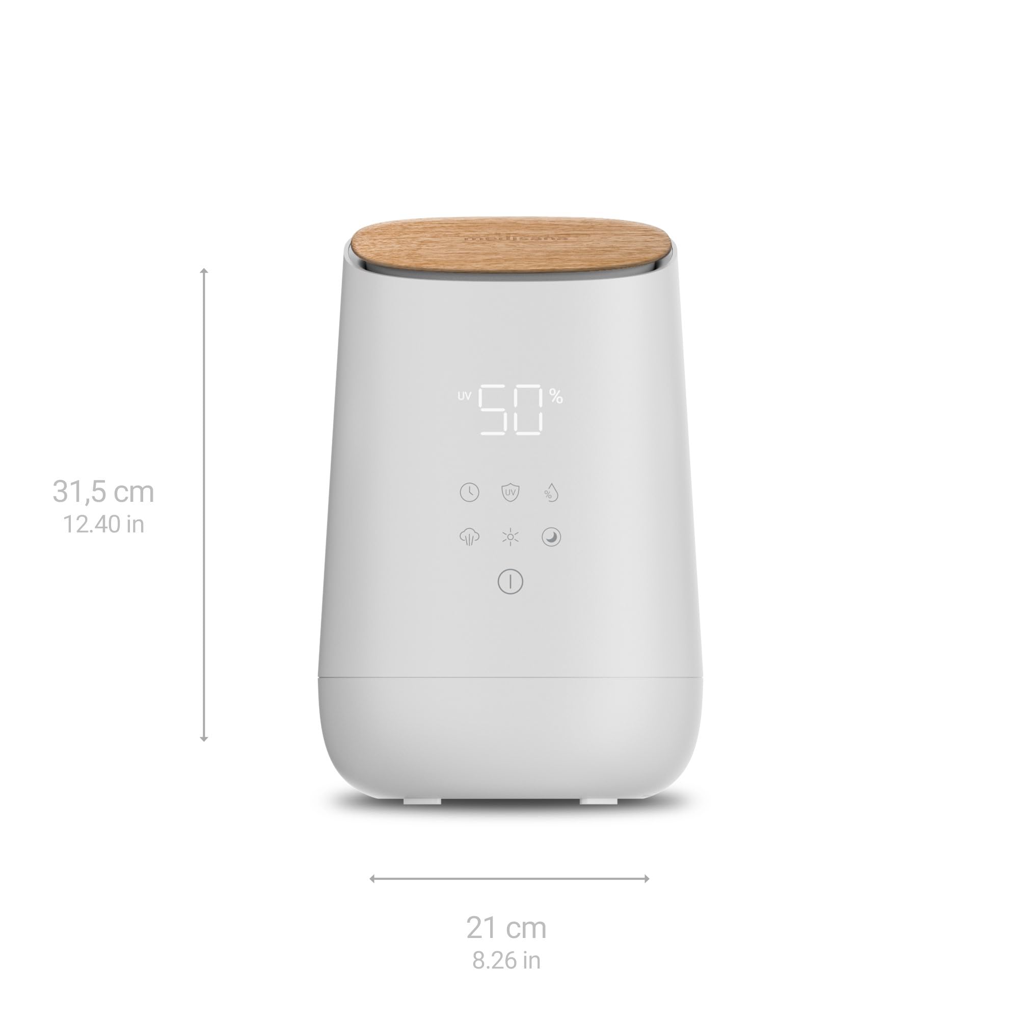 Medisana AH 680 humidificador con ultrasonidos, nebulizador con temporizador, modo sueño silencioso, incluye esponjas aromáticas