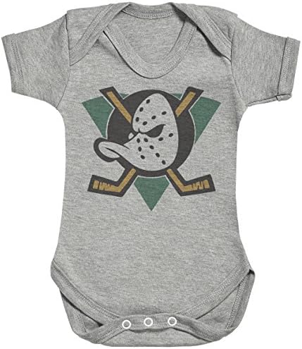 Mighty Ducks Baby Gift, Baby Boy Gift, Baby Girl Gift, Baby Boy Bodysuit, Baby Girl Bodysuit - 3-6 Months Grey