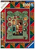 Un puzzle Ravensburger que representa una ilustración de Harry Potter; puzzle de 1000 piezas para adultos, que una vez terminado mide 70 x 50 cm