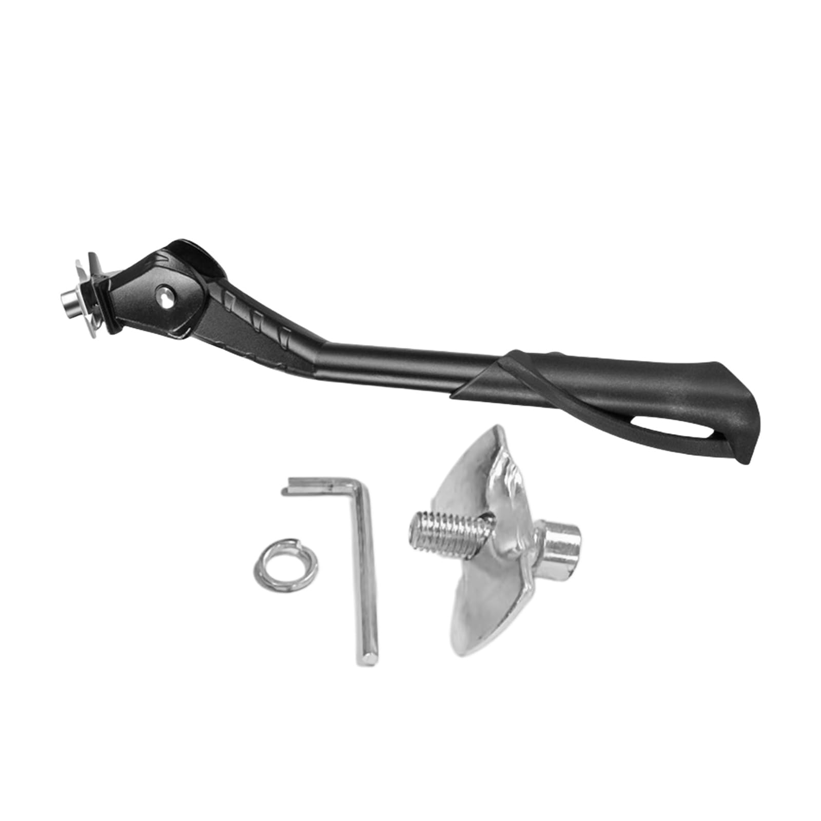 Road Bike Kickstand Stand Aluminum Alloy Side Rear Parking Rack Adjustable Cycling Kickstand Easy to Use Side Rear Parking Rack Adjustable Cycling Equipment