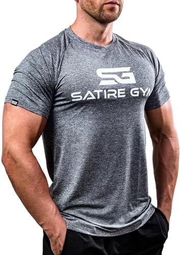 Satire Gym - T-Shirt Slim Fit Homme pour Fitness – T-Shirt de Mus...