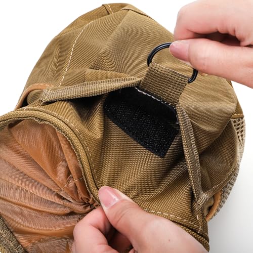 Image of Hiceeden 3 Pcs Tactical Molle Dump Pouch, Drawstring Dump Bag Magazine Ammo Pouch, Military Utility Belt Pouch for Outdoor, Camping, Traveling, Sport