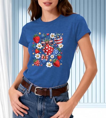 Image of 4th of July Floral American Flag Tank Top for Women Patriotic Sleeveless Apparel