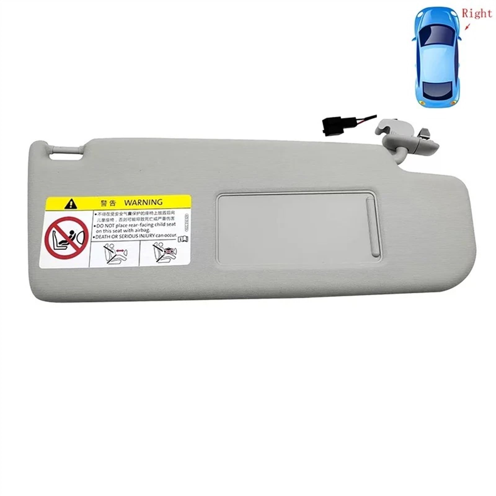 Visiera Parasole Interno Grigio Automatico con Specchio per Polo 2011-2018