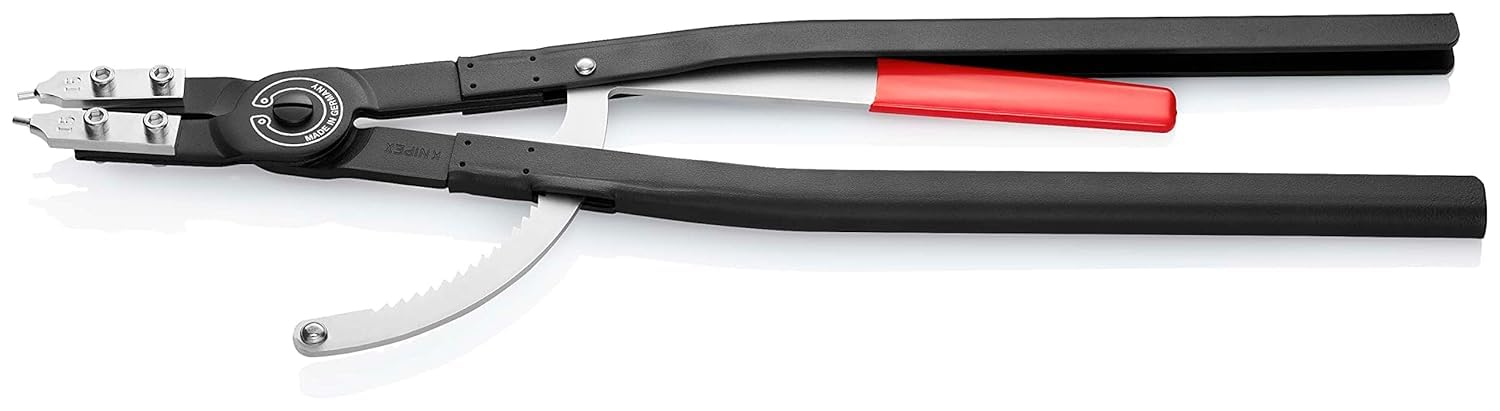 Knipex Pince Circlips - Alésage:122-300mm - Pointes:3,5mm, Droites-Longueur : 570 mm - Avec système de blocage, Pointes interchangeables, Époxy noir, 44 10 J5
