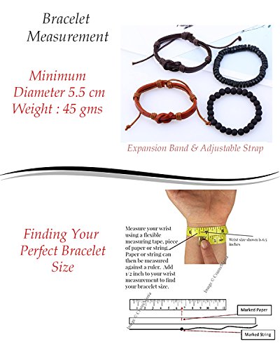 Image of Young & Forever Multi-Layer Leather Bracelet for Men | Adjustable Handmade Wrap Bracelet with Beads, Anchor, Evil Eye, Feather & Boho Charms | Vintage Punk Casual Wristband Gift for Men & Boys
