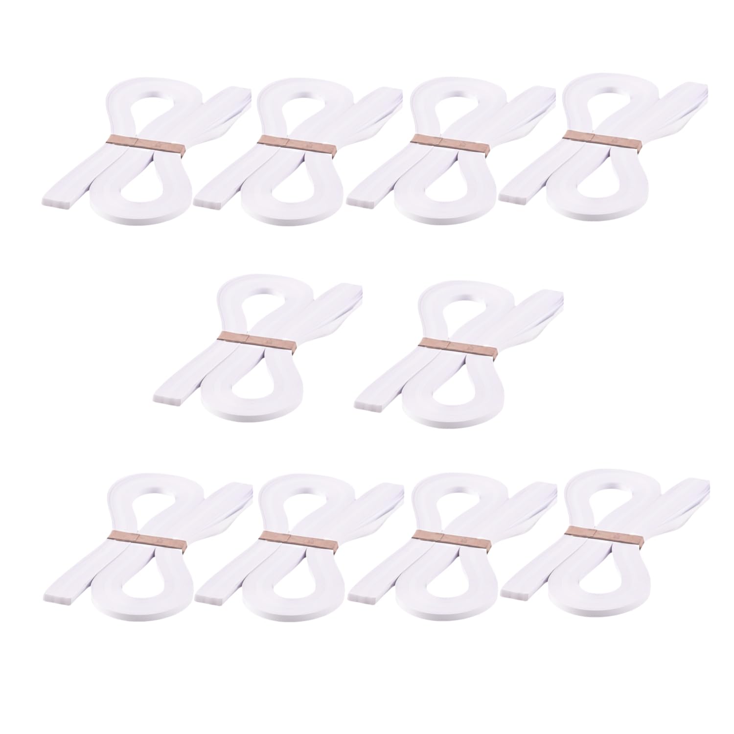 Bandes de papier kraft blanc pur 3 mm pour loisirs créatifs et quilling (1200 pièces)