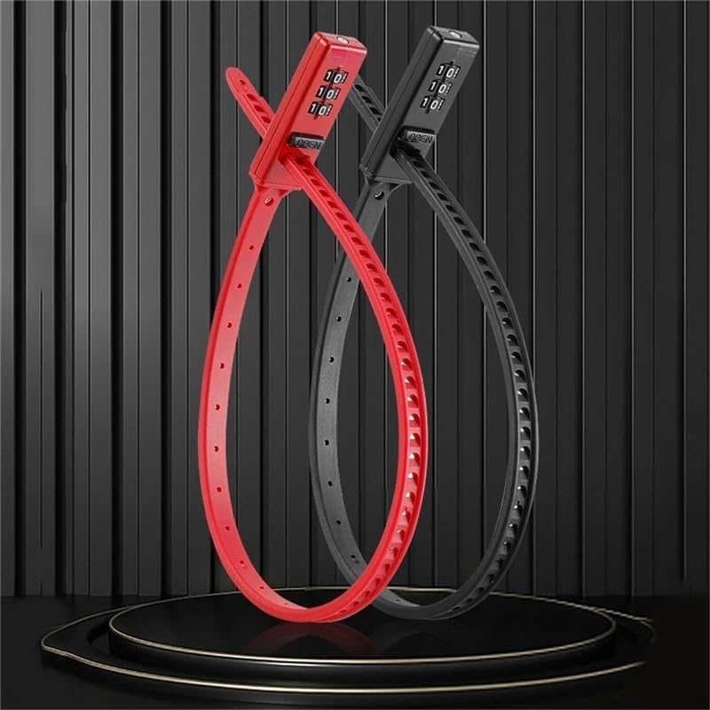 Candados para Bicicletas Resistentes, con Cadena y códigos para Bicicletas, Motos, Puertas y cercas (Naranja)