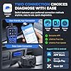 Bluetooth OBD2 Scanner with Battery Tester & Monitoring & Life Test - Support Checking Car Diagnostic Information on iPhone & Android, 2.8 inch HD Large Color Screen, TPU case Protection, Blue #3