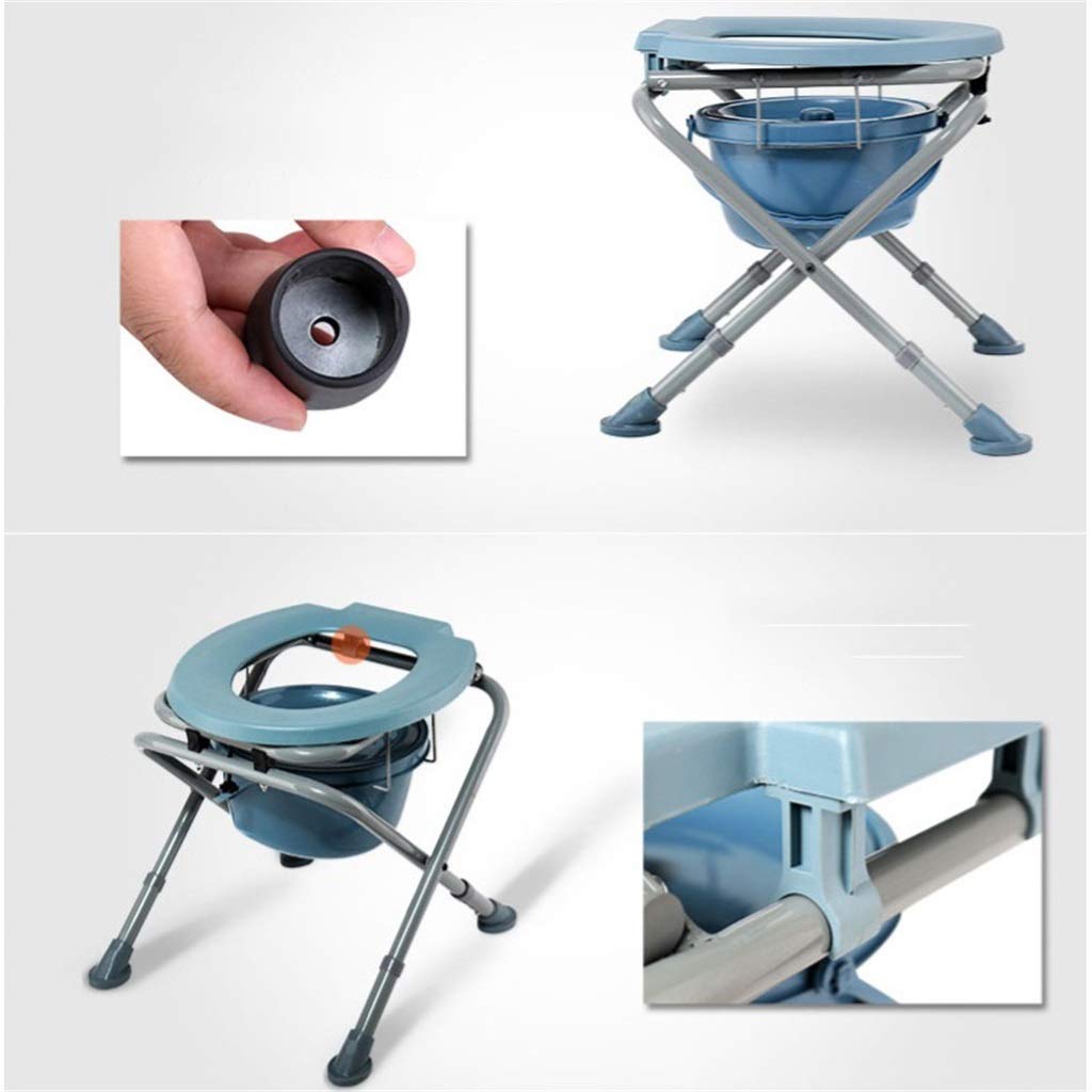 Asiento del Baño, Baño Ducha Impermeable Silla Plegable Ergonomía Portátil WC Móvil Heces De Baño