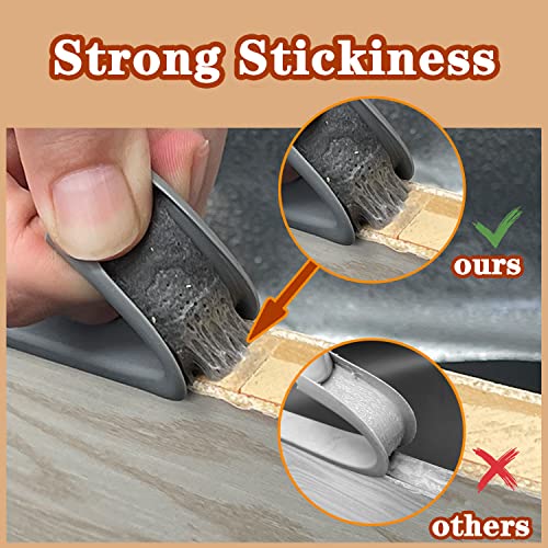 ESUFEIR 5m*18mm White U Shape TPE Rubber Furniture Edge Banding Self Adhesive,Flexible Plastic Veneer Wood Edging Tape Protector Trim for Cabinet,Cupboard,Shelf,Table,Chairs,MDF,Plinth Sealing Strip - Image 2