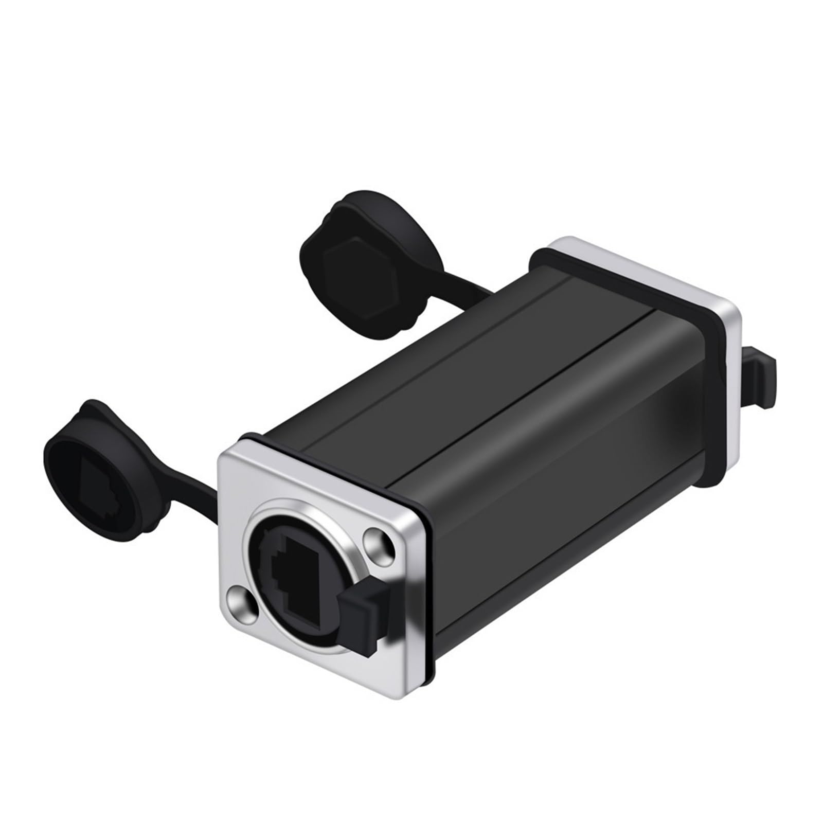 10 szt. łącznik RJ45 żeńskie złącze sieciowe Ethernet do montażu na panelu prosty adapter (10 x metal-90 mm)