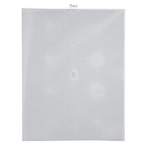 Darice #10 Mesh Plastic Canvas White Rectangle 10-1/2 x 13-1/2 (12-Pack) 33030-2