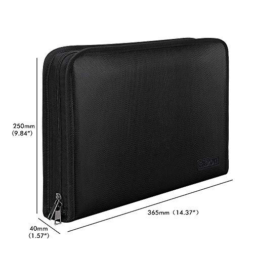 Expanding File Folder Important Document Organizer Fireproof Document Bag-A4 Size, 25 Pockets,Color Labels,Non-Itchy Silicone Coated Portable Filing Organizer Folder(14.3" X 9.8") #TOP5