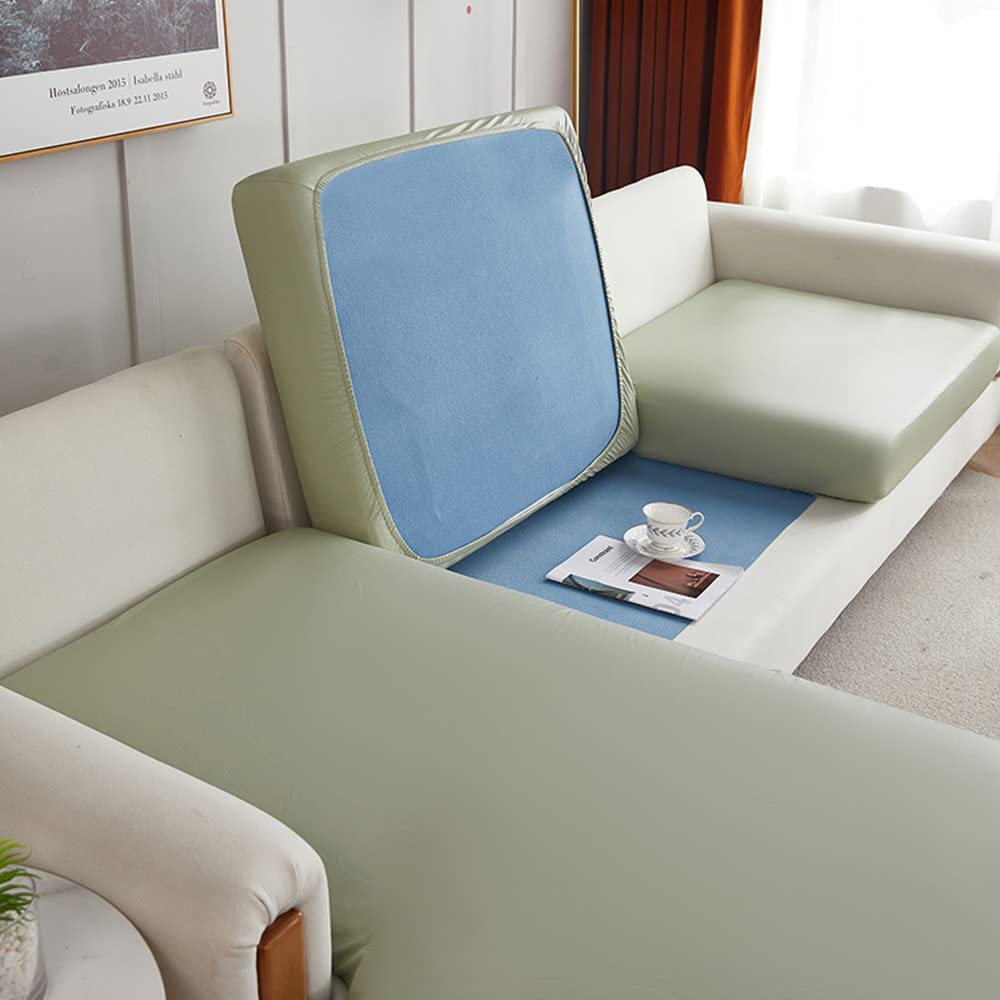 Artificial Leather Cushion Cover with High Elasticity Waterproof and Oil Resistant Sofa Protection