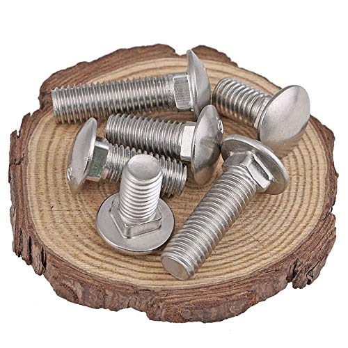 20 Tornillos M6x20 Con Tuercas De Brida - Galvanizados, Acero Al Carbono Para Bricolaje