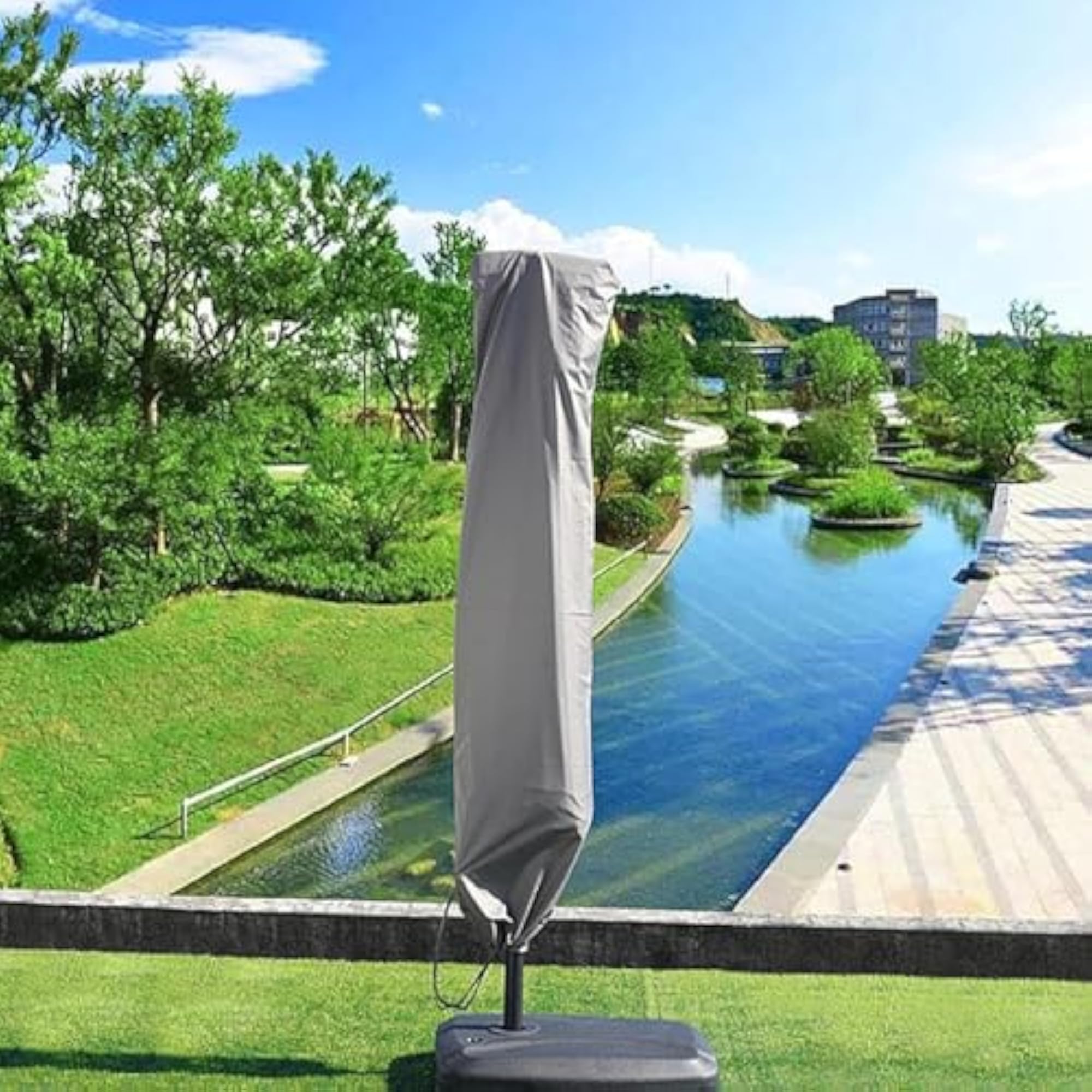 Weather Resistant Umbrella Cover with Drawstring for Outdoor Use